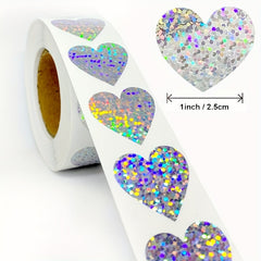 500pcs Rainbow Laser Thank You Sticker Label Roll