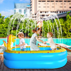 Inflatable Dinosaur Water Spray Swimming Pool Indoor/Outdoor