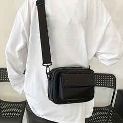 Men's Messenger Bag Solid Versatile Men's Bag Sports Diagonal Crossbody Bag