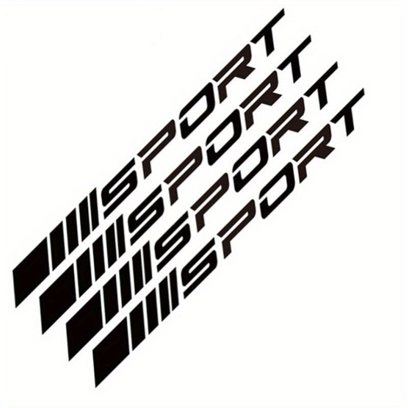 4pcs Sport Car Tire Rim Racing Sticker Personality Decorative Decal
