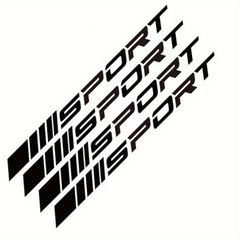 4pcs Sport Car Tire Rim Racing Sticker Personality Decorative Decal