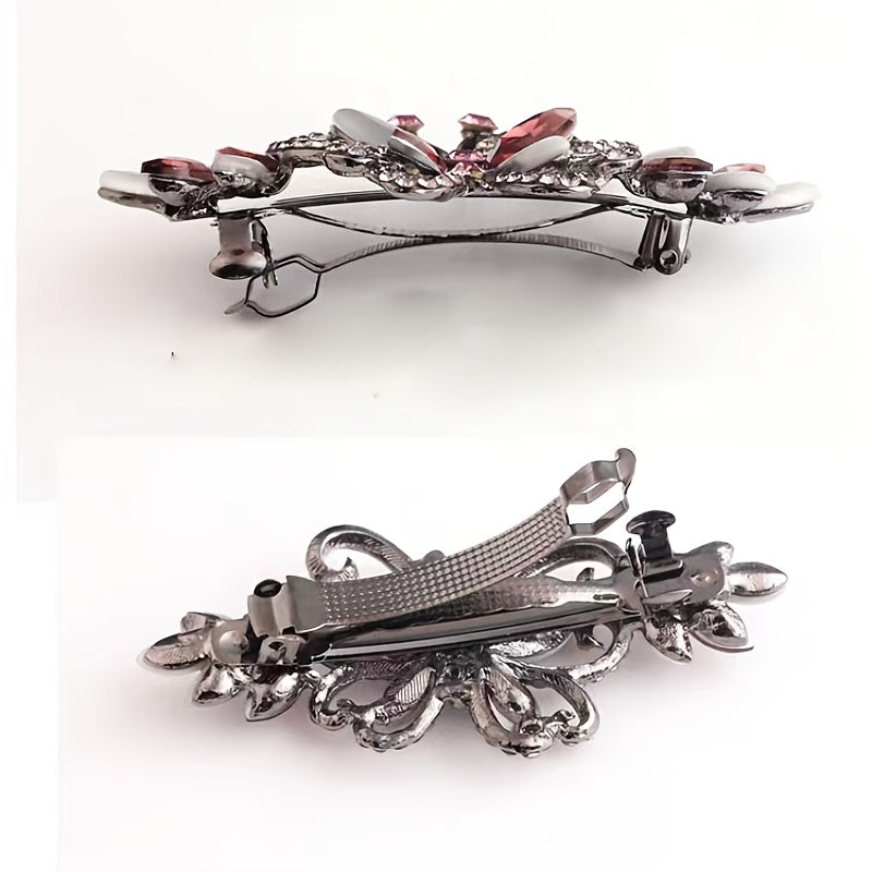 Butterfly Hair Crystal Barrette Clip for Girls Women