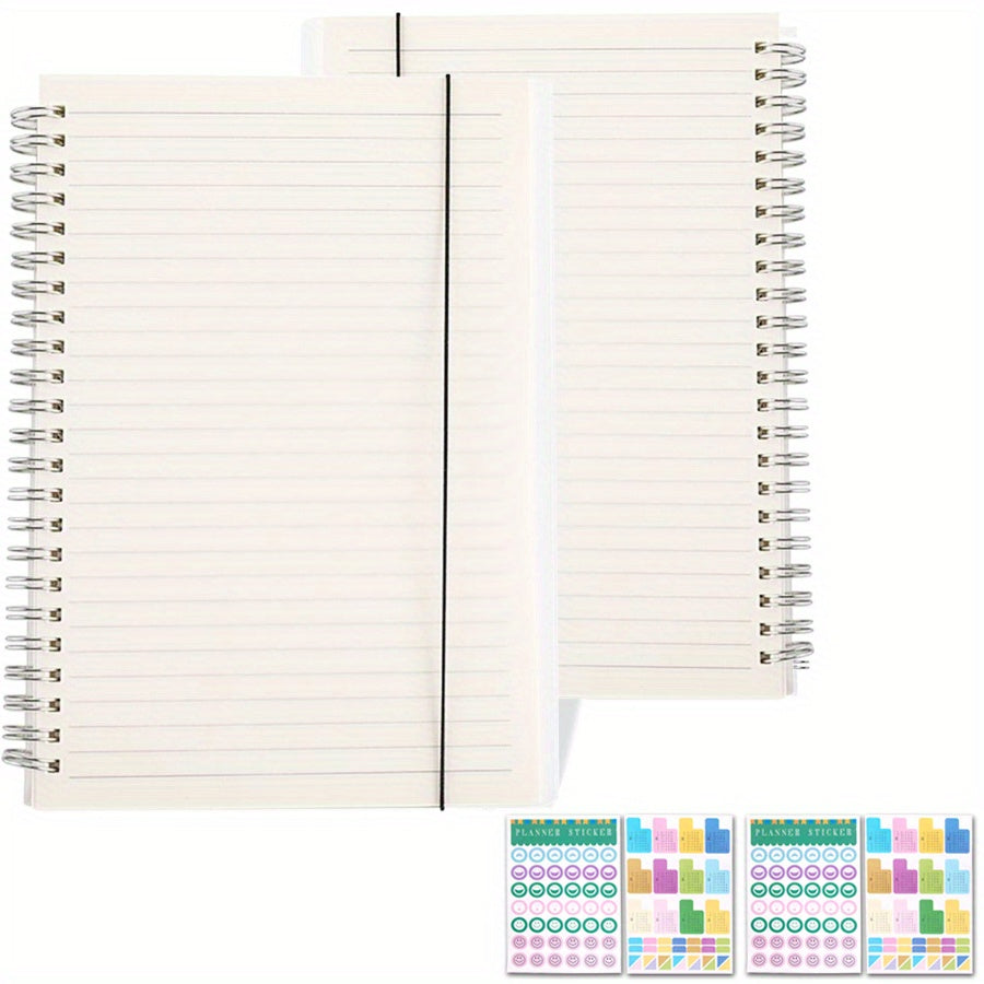 2 Pack A5 Grided Bullet Journals 80 Sheets 100gsm