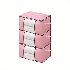 90L Large Storage Bags 3 Pack Closet Organizers Foldable Storage Bins