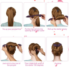 Bohemia Style Hair Bun Maker Ditsy Floral Print Headwear