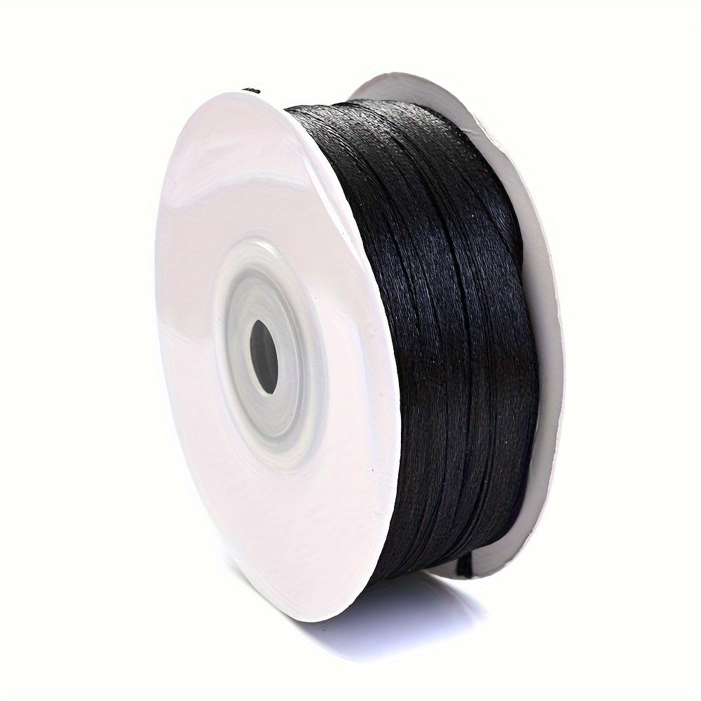 Thin Red Satin Double Face Crafts Ribbon 28 Cm X 86.87 M Roll