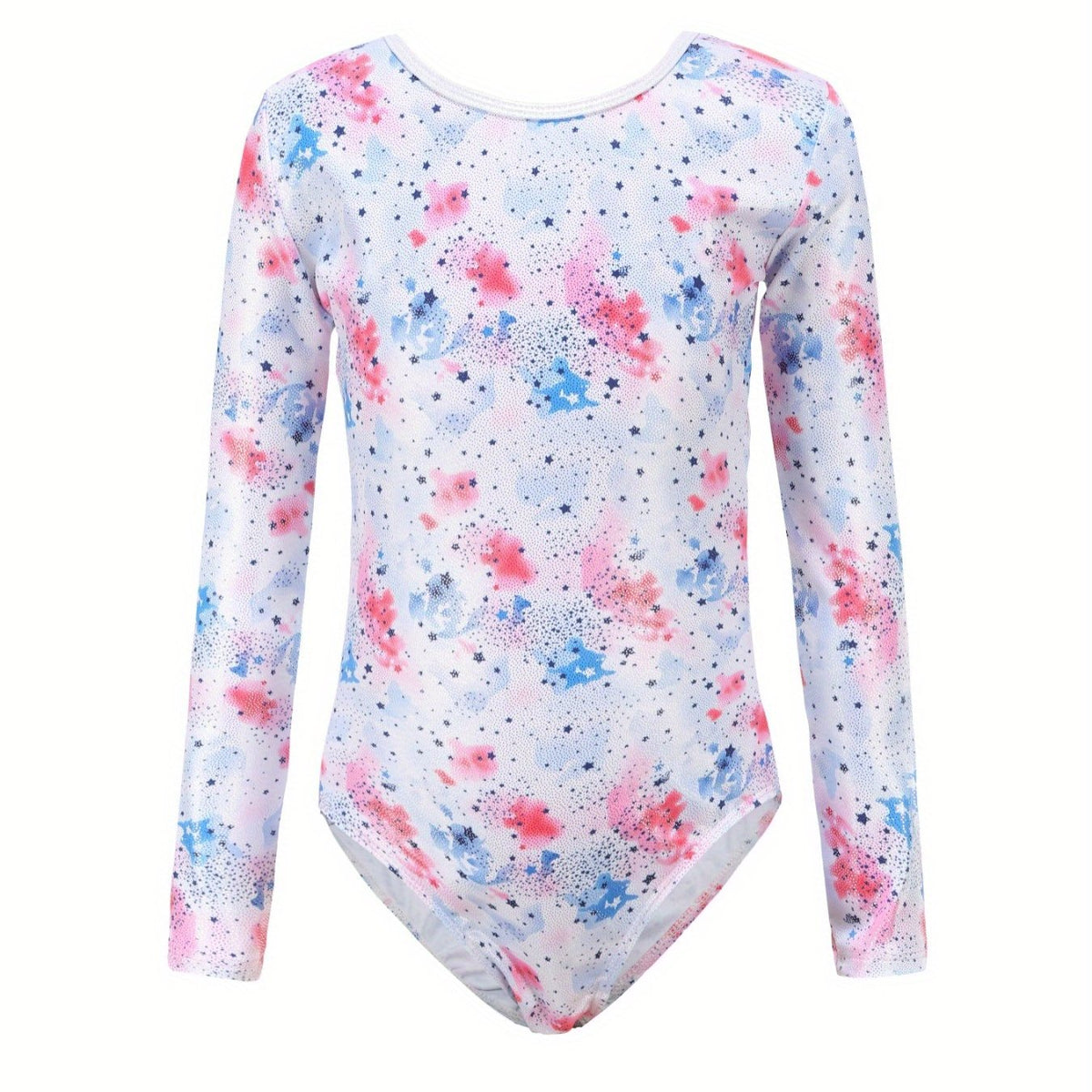 Girls Long Sleeve Ballet Leotard Stretchy Dance Suit