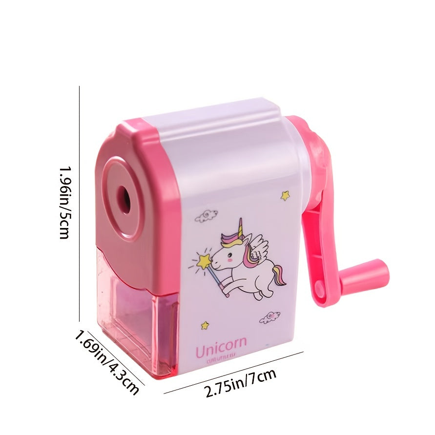 Animal Cartoon Pencil Sharpener Hand Crank Manual School Stationery Gift