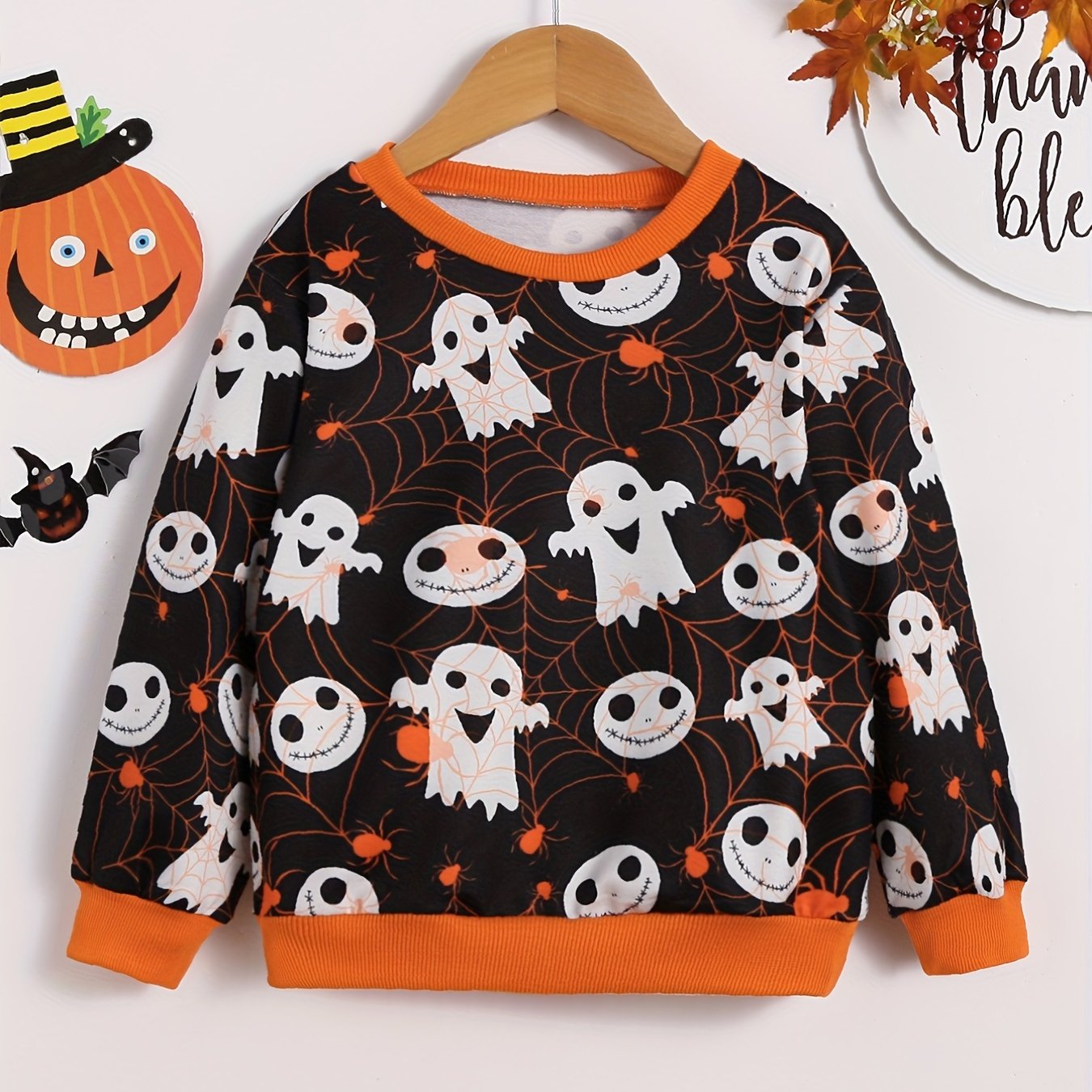 Boy's Halloween Style Graphic Sweatshirt