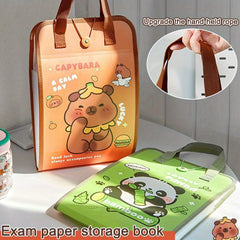 Cute Capybara Accordion Organizer for Students - Waterproof & Portable