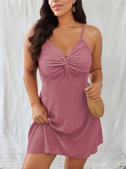  Twist Front V-Neck Cami Dress