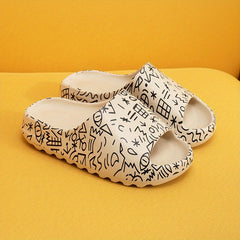 Men's Lightweight Open Toe Slippers for Shower Spring Summer