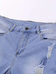  Washed Ripped High Rise Stretch Skinny Jeans