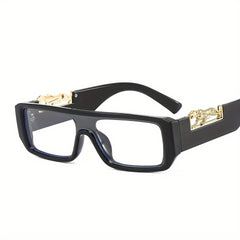 Leopard Decoration Square Frame Retro Sunglasses