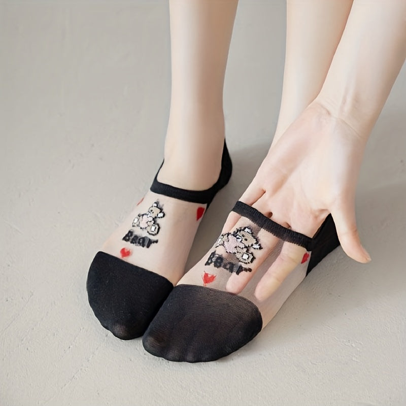 5 Pairs Lightweight Low Cut Ankle Socks Women's Stockings