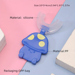 Kids Silicone Toothbrush with Cartoon Handle