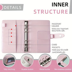 A6 Budget Book Splicing Pink