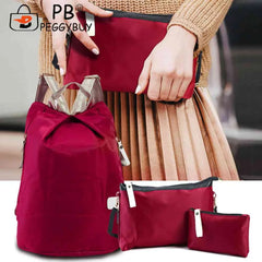 3pcs/set Women Backpack Mini Rucksack Nylon Shoulder Bags for Girls