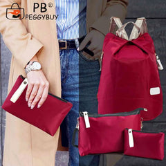 3pcs/set Women Backpack Mini Rucksack Nylon Shoulder Bags for Girls