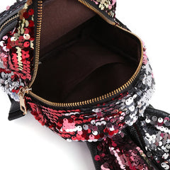 Glitter Backpack Kids Girls Boys Rabbit Ears Sequin Backpacks Knapsack
