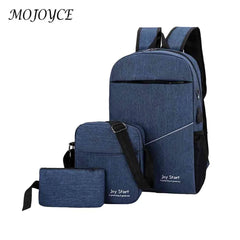 3pcs/set Men's Backpack Bag Women's Laptop Bag Schoolbag Men's Shoulder Bag Sets