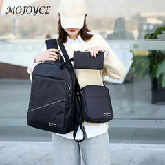 3pcs/set Men's Backpack Bag Women's Laptop Bag Schoolbag Men's Shoulder Bag Sets