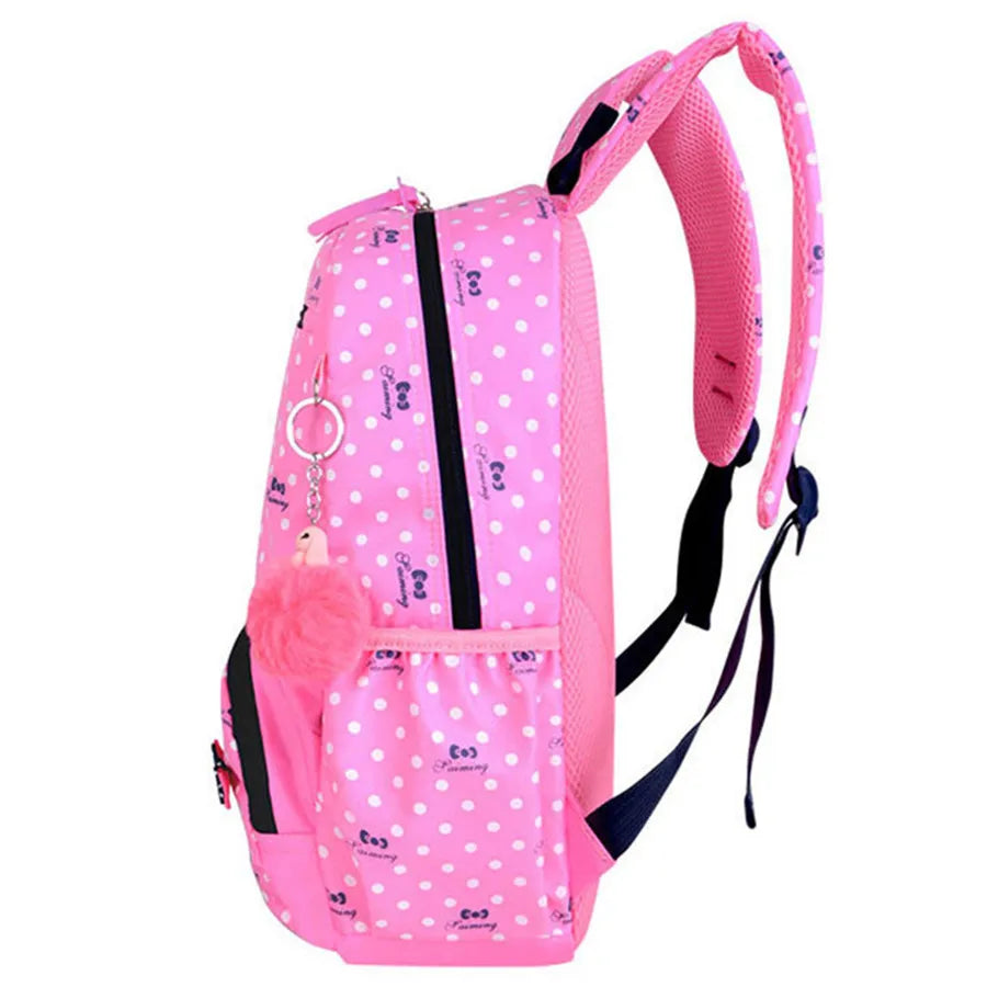 3pcs Printing School Backpacks for Girls Kids Student Mochila Sac