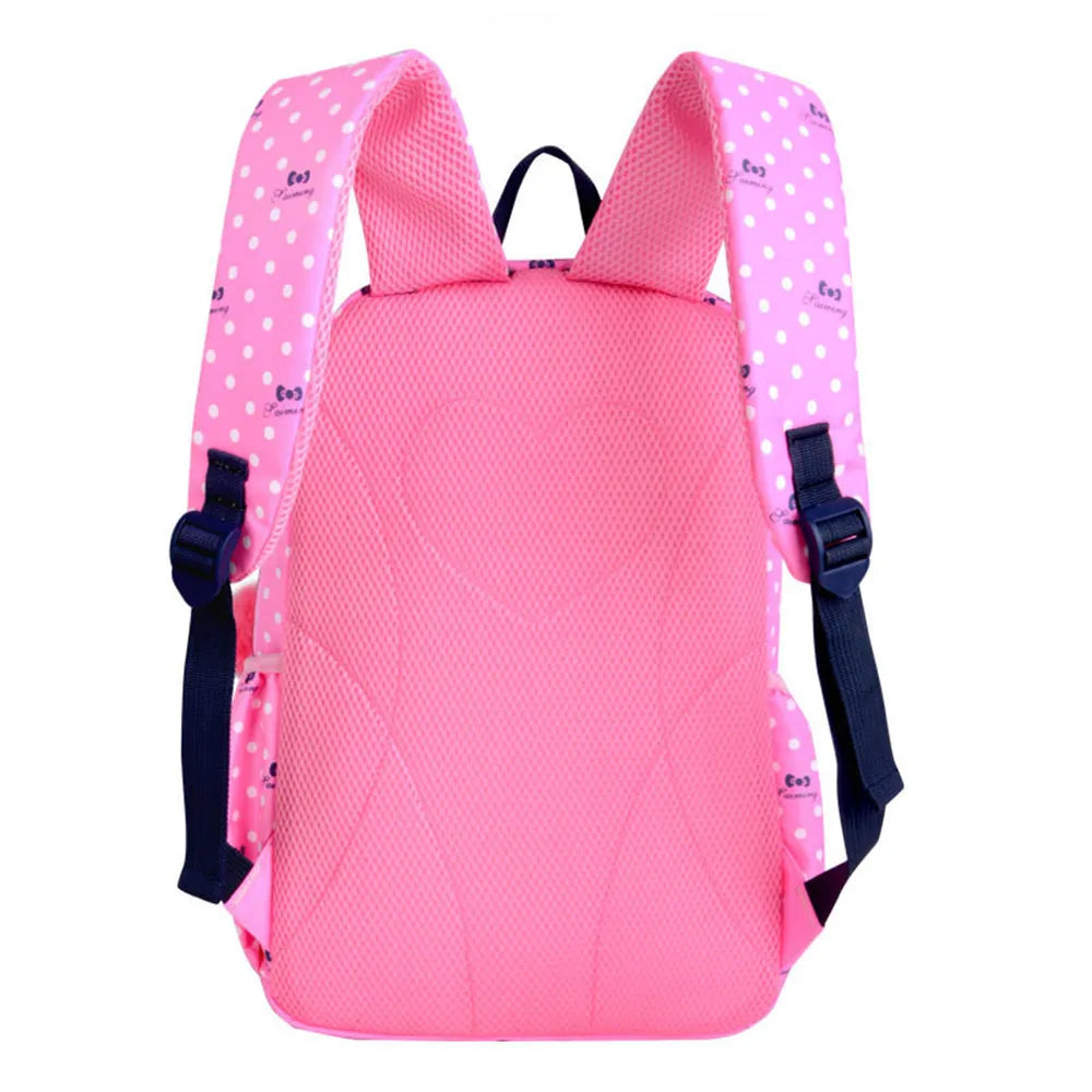 3pcs Printing School Backpacks for Girls Kids Student Mochila Sac