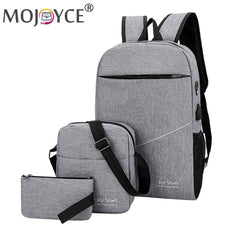 3pcs/set Nylon Backpacks Messenger Bags Unisex Travel Purse Shoulder Bag