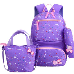 Dot Print Waterproof School Bags Set for Girls