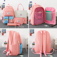 Rainbow Printing School Bags for Teen Girl Set