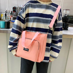 Canvas Student School Bag Multi-pocket Laptop Backpack