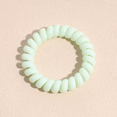 Solid Telephone Wire Scrunchie Elastic Hair Tie Accessory