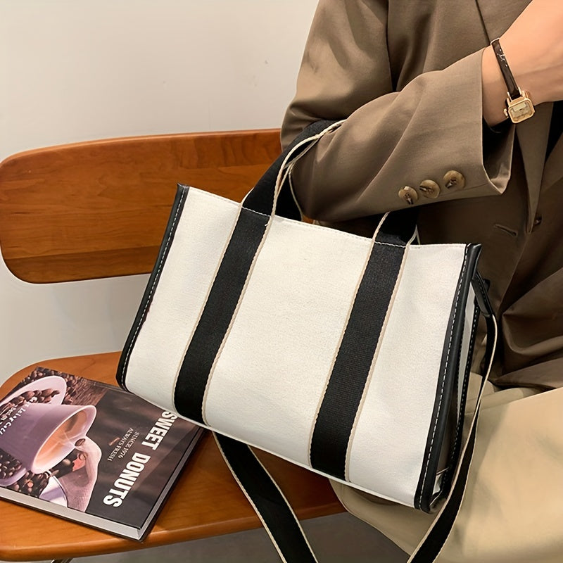 Large Capacity Crossbody Bag Canvas Zipper Messenger Shoulder Bag