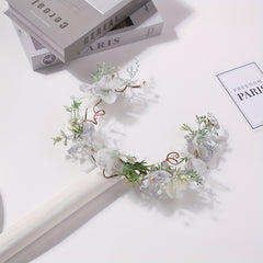 Flower Leaf Head Hoop Garland Headdress for Women Girls Wedding