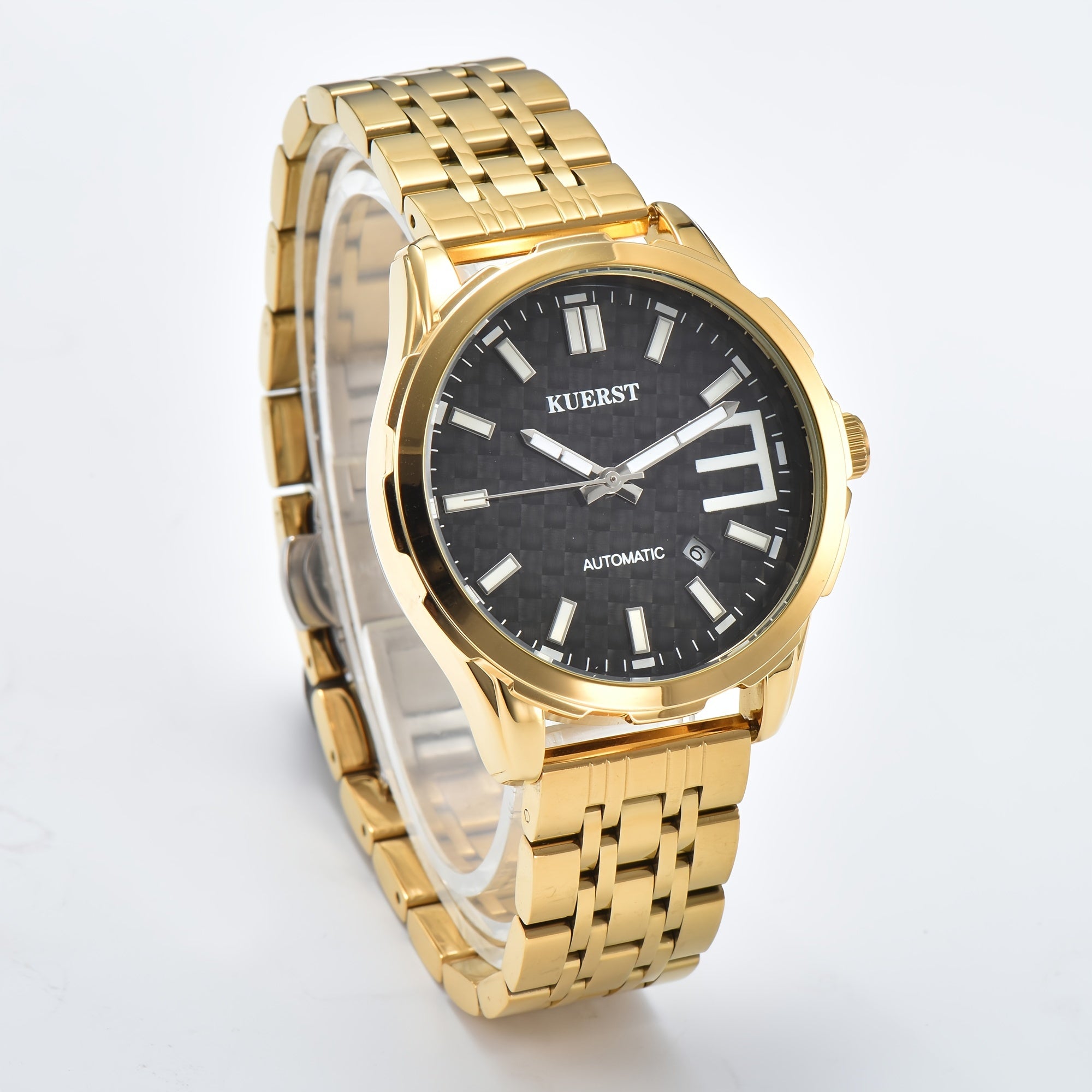 KUERST Teenager Men's Steel Strap Luminous Watch