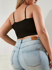  Bra Women's Plus Ribbed Wrap V Neck Bralette