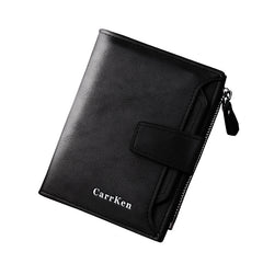 RFID Men's Leather Wallet Short Slim Money Clip