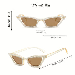 Rhinestone Cat Eye Sunglasses UV400