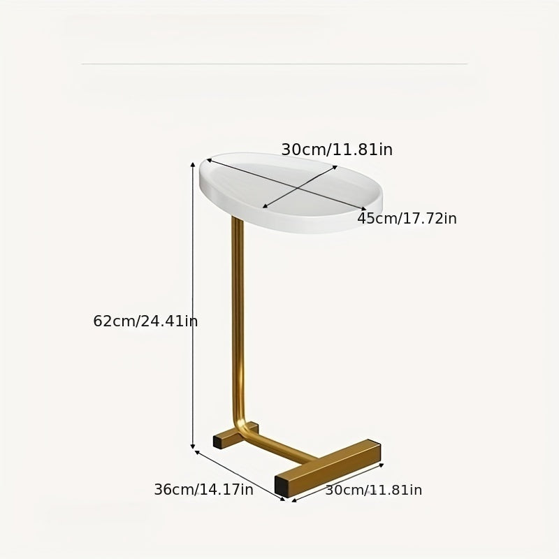 Modern Single Layer Tray End Table for Balcony