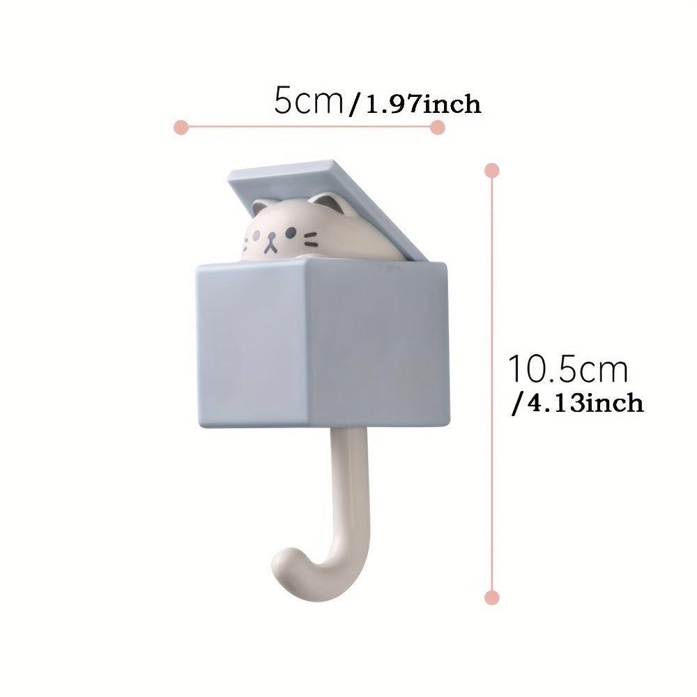 Creative Cat Hook Seamless Wall Decoration