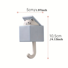 Creative Cat Hook Seamless Wall Decoration