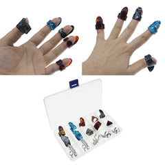 15pcs Colorful Guitar Thumb and Finger Picks Set with Storage Box