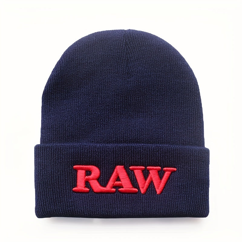 RAW Embroidered Beanie Hat