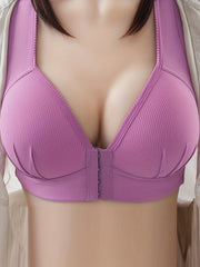 Solid Wireless Bra Comfy & Push Up