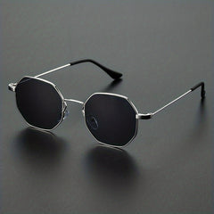Men's Vintage Metal Square Frame Sunglasses Holiday Vacation