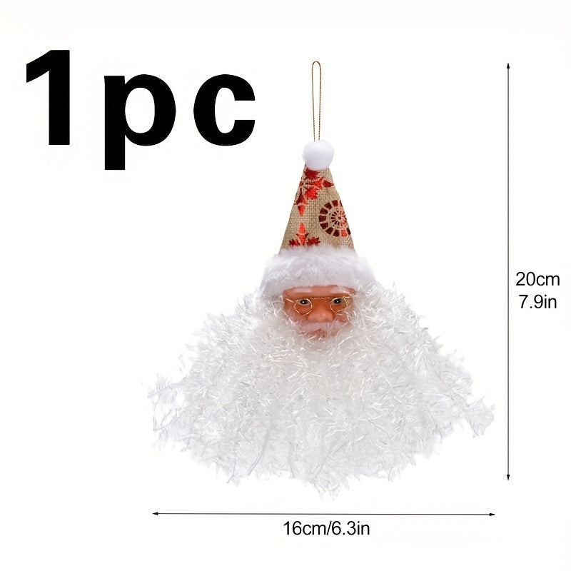 Bearded Plush Cloth Santa Claus Christmas Tree Pendant