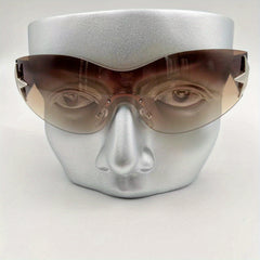 Y2K Rimless Sunglasses Star Gradient UV400