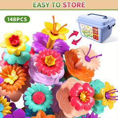DIY Flower Arrangement Puzzle Toy Set with Storage Box