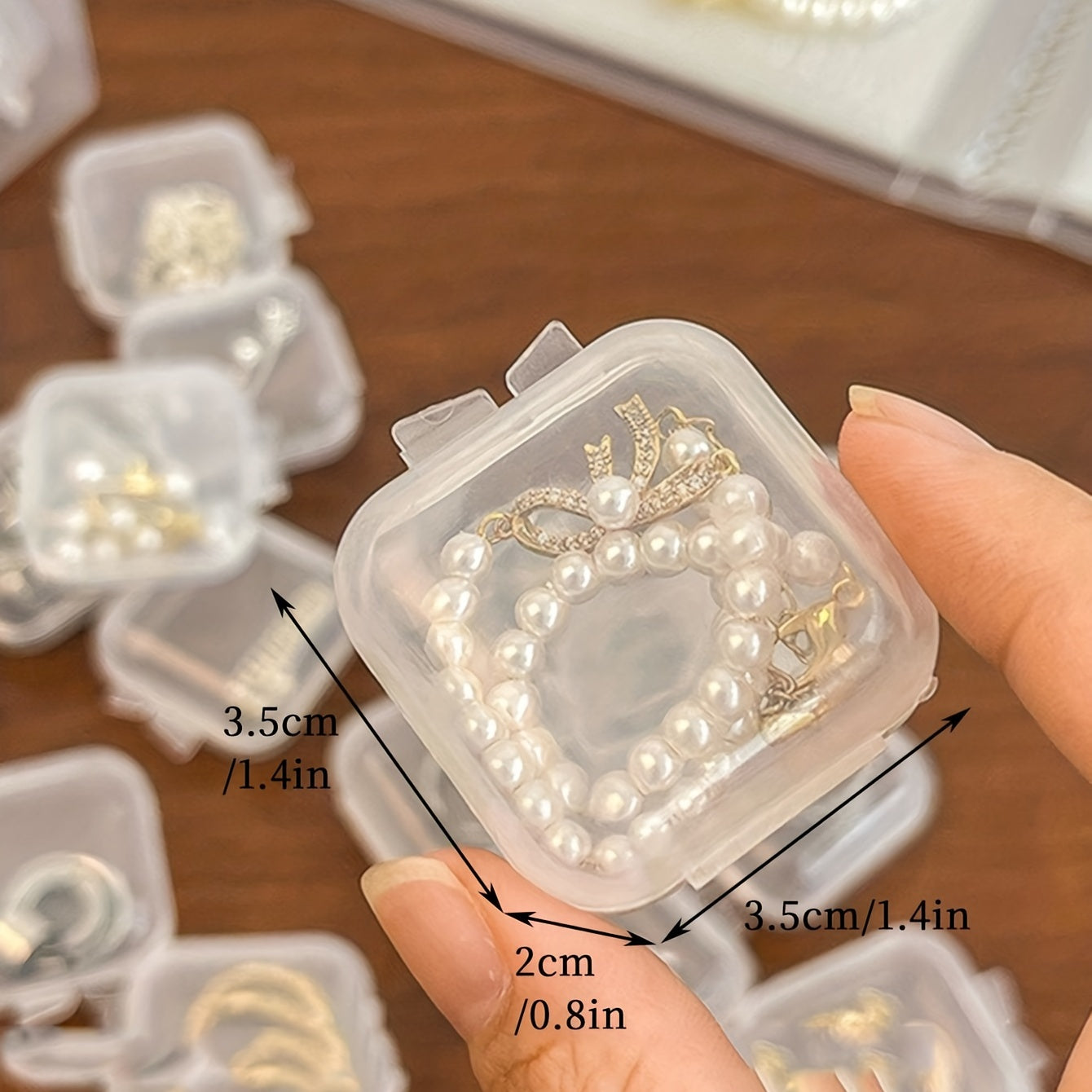 Plastic Mini Jewelry Storage Box Case For Earring Rings Necklace Bracelet